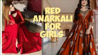 amazing anarkali dress for girls/pakistani anarkali dress for girls/maroon anarkali dress