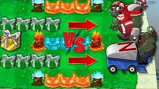 Box Vip + 6 Green Box Vs Football Gargantuar + Mega Zomboss, Who will win? PvZ Hybrid PK Challenge