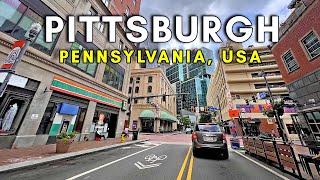 Pittsburgh Pennsylvania Driving Tour, USA: Exploring Downtown Pittsburgh - 4K