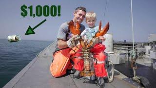 Son’s First day Lobster Fishing - He THREW $1,000 OVERBOARD!