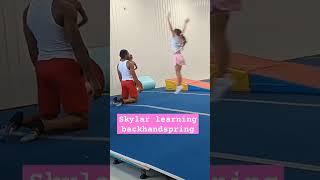 Watch me practice my backhand spring.