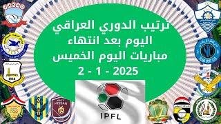 ترتيب الدوري العراقي اليوم دوري نجوم العراق بعد انتهاء مباريات  الخميس 1 -1- 2025 الجولة 12