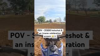 POV - Pulling a $1300 Holeshot! #gopro #motocross #2stroke #holeshot #racing #dirtbike #pov #moto