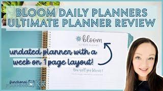 Ultimate Planner Review Bloom Daily Planners Week on One Page with Custom Cover Options