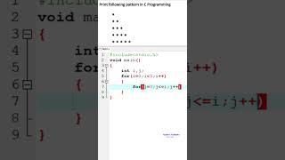 Printing star pattern using C Programming