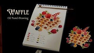 How I Draw a Waffle Using Mungyo Oil Pastel