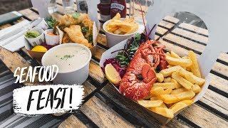 Trying the BEST SEAFOOD in SCOTLAND! - Fresh Lobster & Chips  (Fife, Scotland)