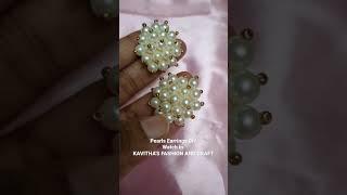 Pearls Stud earrings DIY watch in KAVITHA'S FASHION AND CRAFT #fashionshorts #shorts
