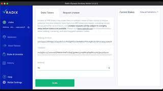 Radix Stake How To