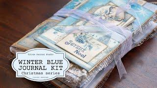 Winter Blue Journal Kit - Christmas Series - CitrusJournalStudio