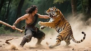 Mocked beggar slays tiger with one strike—crowd completely stunned!
