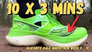 Saucony Endorphin Elite FAST WORKOUT - ALICANTE Half Marathon Training WEEK NINE