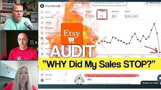 WHY Her Etsy Sales SUDDENLY Dropped Overnight  - Etsy Shop Audit