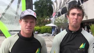 2014 Test Event - Day 2 - Interview with Nathan Outteridge and Iain Jensen