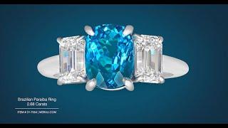 Brazilian Paraiba Ring (2.68 Carats) | M.S. Rau