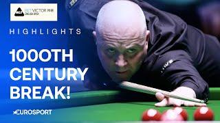  John Higgins' 1000th century break! | Eurosport Snooker