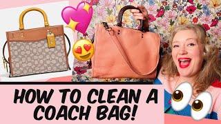 How to clean, care for and polish a Coach Rogue bag! REVIEW!