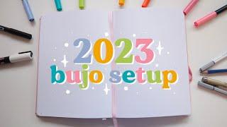 MY 2023 BULLET JOURNAL SETUP | beginner friendly, minimal, aesthetic and easy 