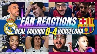 BARCELONA & REAL FANS REACTION TO REAL MADRID 0-4 BARCELONA | EL CLASICO