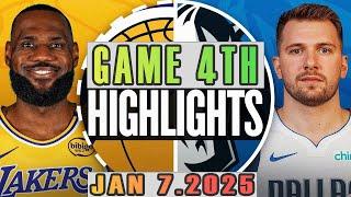 Los Angeles Lakers VS Dallas Mavericks Game 4th Highlights Jan 07,2025 NBA Season 2024-25