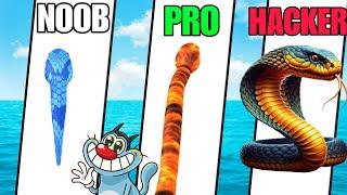 snake run race 3D Game with Oggy and jack noob vs pro vs hacker