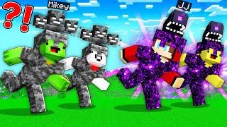 ENDER STORM ARMOR Speedrunners vs WITHER STORM ARMOR Hunters : JJ and Mikey in Minecraft Maizen!