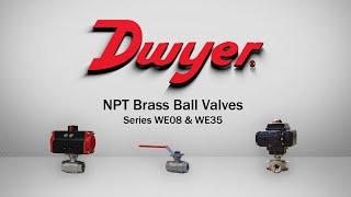 3-Way NPT Brass Ball Valves | Series WE08 & WE35