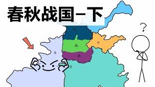 春秋战国-下 动画解说中国历史 吴越春秋 秦国 晋国 楚国 吴国 韩赵魏 燕国 战国七雄 商鞅变法 夫差 西施 勾践卧薪尝胆 百家争鸣 历史故事 周天子 六国合纵 连横 外交进攻 有点意思