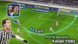 Review - Potw Blitz Curler Kenan Yildiz +6 Booster - Young Stars Player in eFootball 2025 