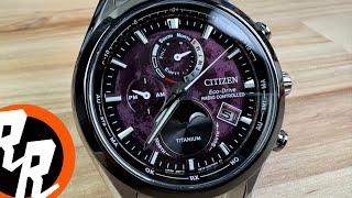 Citizen BY1018-55X Titanium Atomic MoonPhase Eco-Drive. (Saltzman’s)