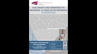 Civil Society and Democracy in Indonesia: 25 years after Reformasi