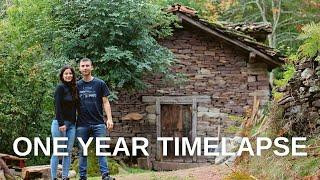 1 YEAR TIMELAPSE: Couple Developing an Off Grid Homestead