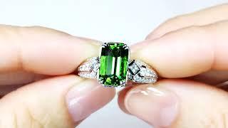 Chrome Tourmaline Ring at 2.84ct by Kat Florence KF03656