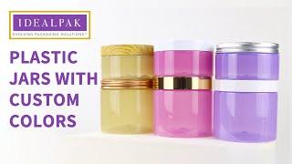 Plastic Jars with Custom Colors from Idealpak