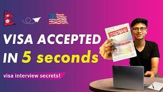 5-Second F1 Visa Approval: Nepali Student's Secret Tips for USA Visa Interview || My visa experience