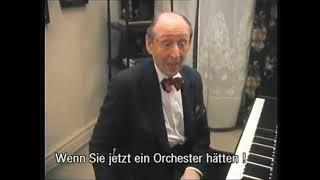 Vladimir Horowitz having fun with his piano at home (1985).