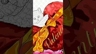 #Short Valentine coloring