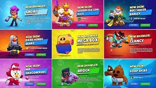 All 82 Brawlers + All Skins Unlock Animations