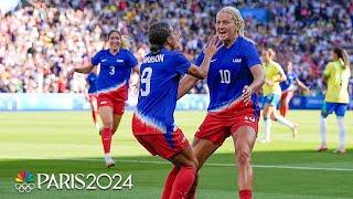 USWNT holds off Brazil in the late going to earn redemptive gold medal | Paris Olympics | NBC Sports