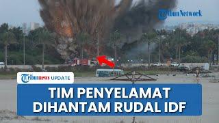 Detik-detik Rudal Jet Tempur Israel Hantam Tim Penyelamat yang Berafiliasi dengan Hizbullah di Tyre