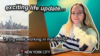 NYC 9-5 work week in my life: long office days, valentine’s alone & an exciting career update!