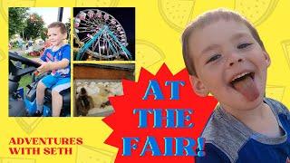 Day at the Fair - Animals, Food, Tractors, Rides, Fun with Seth at the county fair!