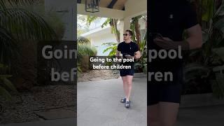 Going to the pool before and after children #dad #fitness #strong