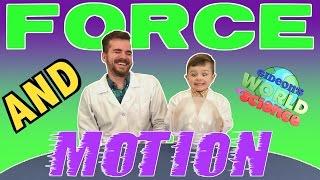 FORCE and MOTION | Cool Science Experiments for KIDS | Gideon's World of Science