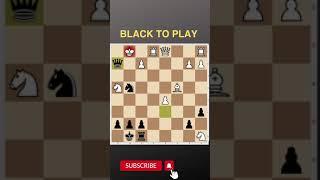 Daily chess puzzle Black to play  #chess #challenge #learnchess #improve #shorts