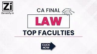CA Final Law Top Faculties Of Zeroinfy.