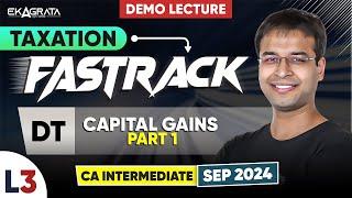 CA Intermediate Taxation: L3 Capital Gains Part 1 By CA Nishant Kumar