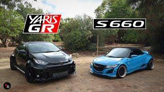 THE BEST 3 Cylinder Turbos!! GR Yarris vs Liberty Walk S660*