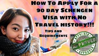 How to Apply for a 90 day Schengen Visit Visa with No Travel History