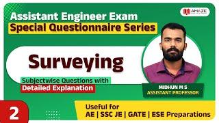 Surveying | Session 2 | Assistant Engineer Exam || Free Questionnaire Series || AE | SSC JE | GATE